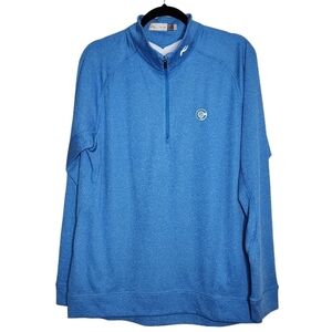 KJUS Keano Half-Zip Blue Pullover Men's Size Large (52) Golf Outdoor Active